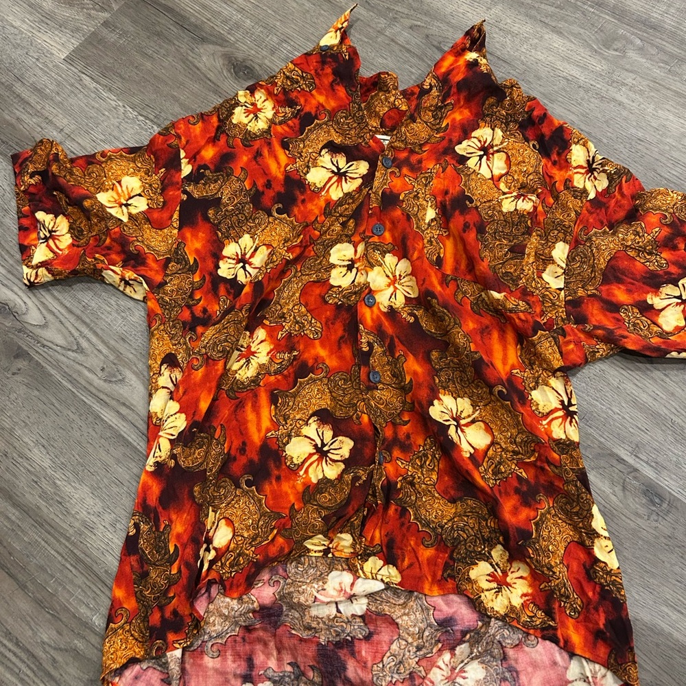 Men's Tropical Floral Short Sleeve Shirt